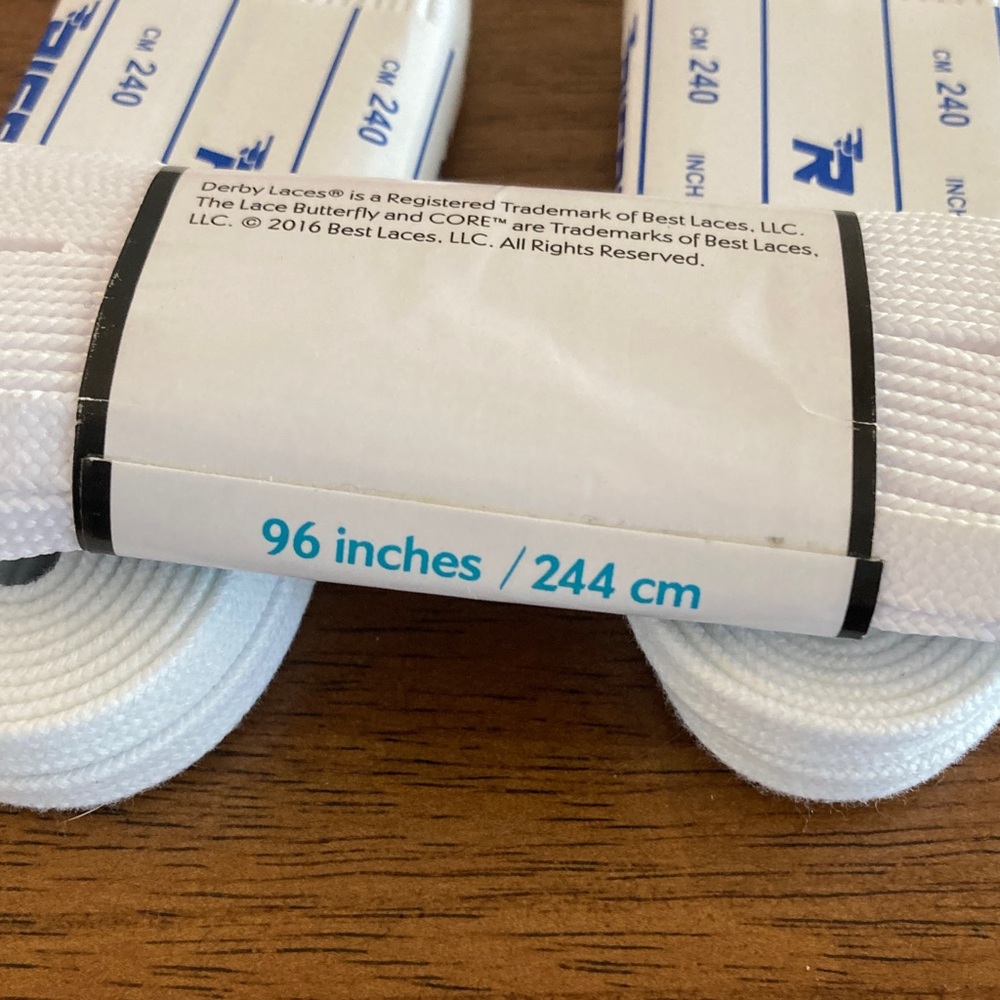 2 pairs Risport figure skating laces 240 cm plus 1 pair Core Derby laces 244 cm - Picture 3 of 3